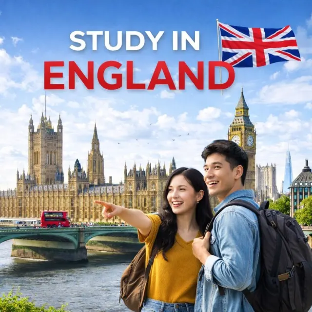 Du học sinh với ba lô trước tháp Big Ben, London – du học Anh